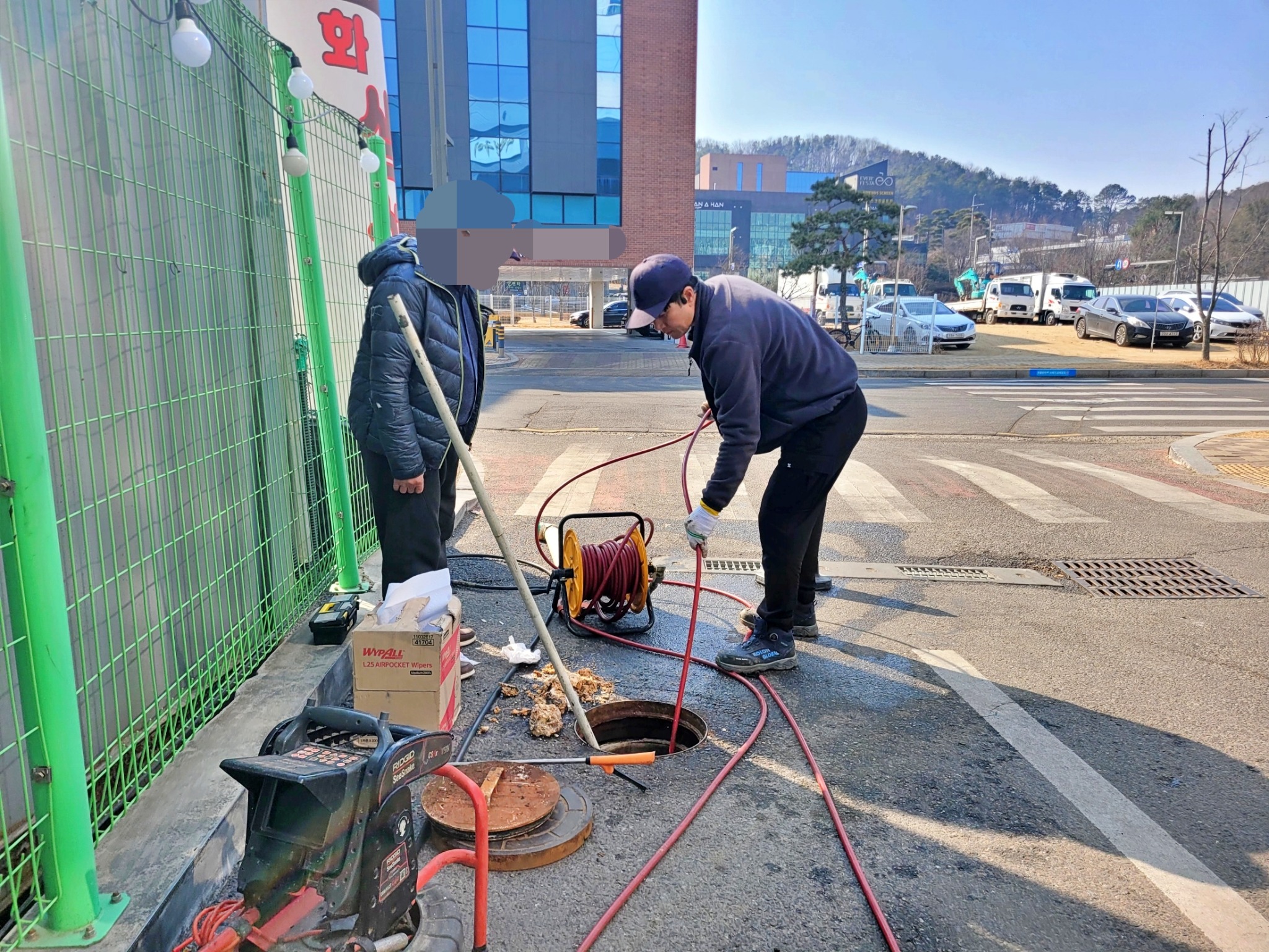 화성시 봉담읍 식당 맨홀 배관 고압세척 작업