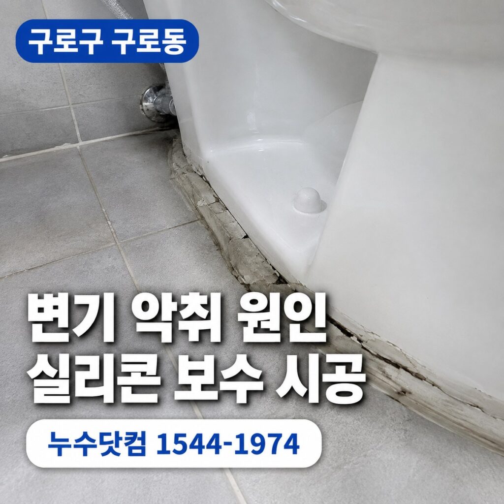 구로구 구로동 변기 악취 | 화장실 냄새 원인 점검 및 실리콘 보수